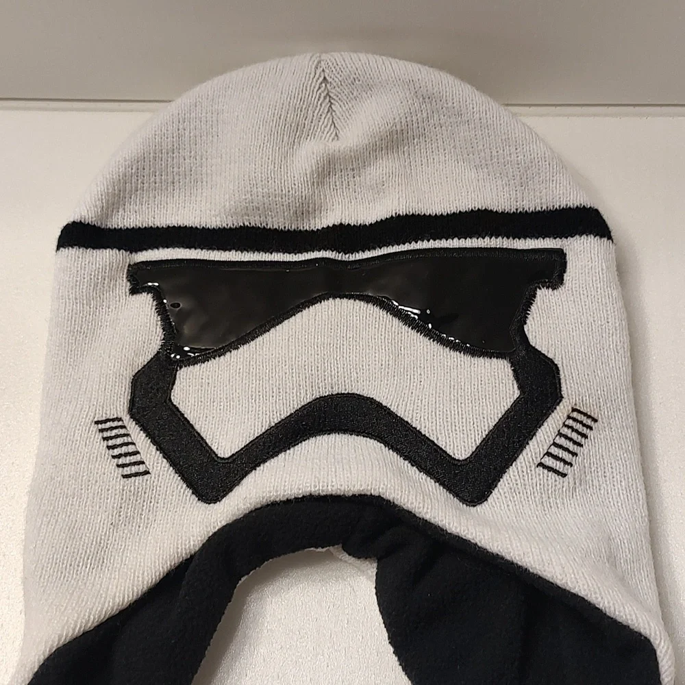 Star Wars Storm Trooper White Black Beanie Hat
